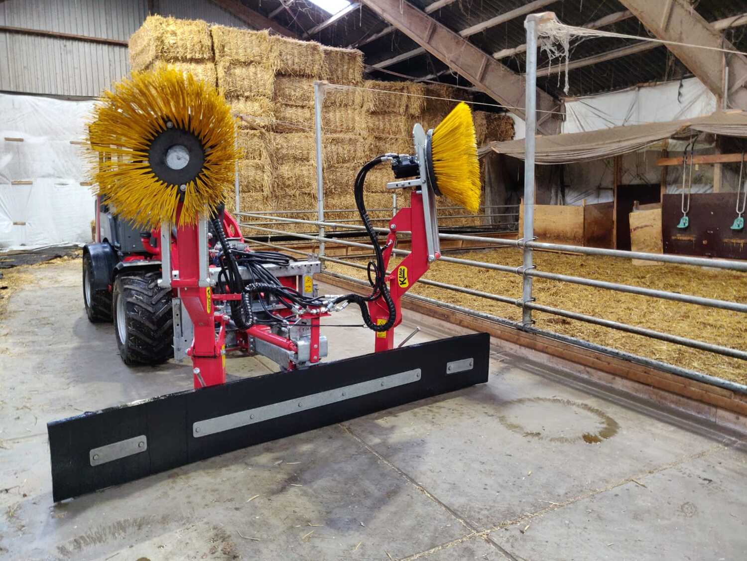 Rubbervoerschuif met twee borstels (RVSOKB)